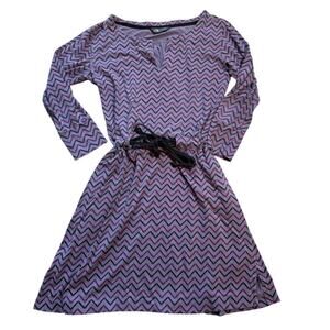 THE NORTH FACE womens Dress, size Medium, purple zig zag pattern, drawstring;